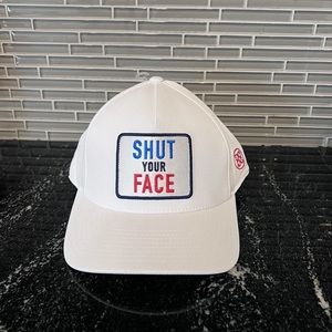 G/FORE Golf Hat Adjustible Stretch Twill Snapback Shut Your Face New